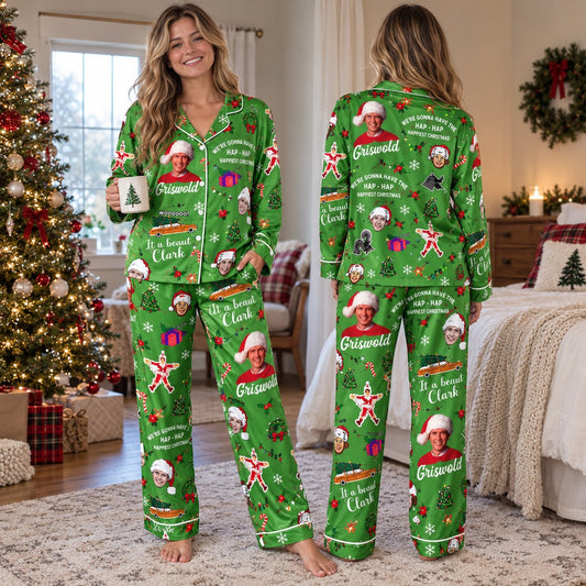 Christmas Vacation Pajama Set - front and back view