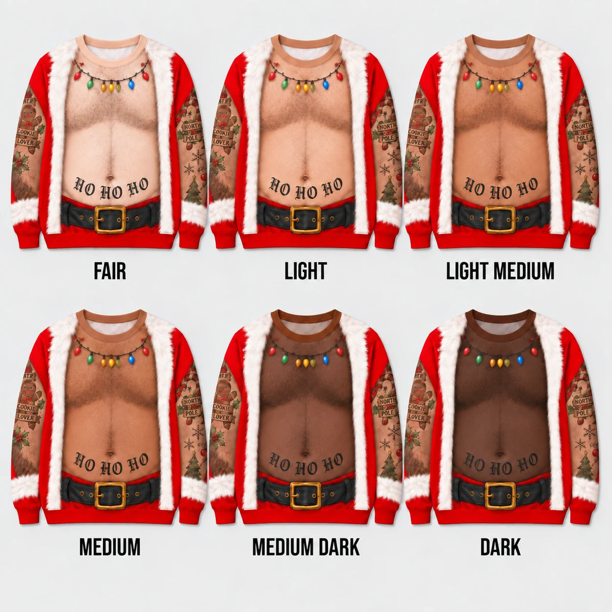 Naughty Couples Ugly Christmas Sweaters - His & Her Set