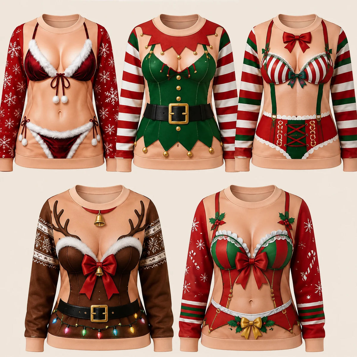 Naughty Christmas sweatshirt for women style option