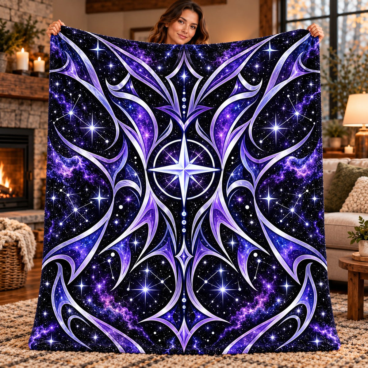 Wings of Fire Fleece Blanket - IceWing NightWing RainWing SandWing SeaWing Throw - NightWing Galaxy