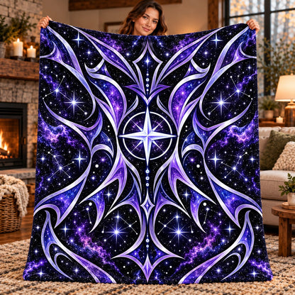 Wings of Fire Fleece Blanket - IceWing NightWing RainWing SandWing SeaWing Throw - NightWing Galaxy