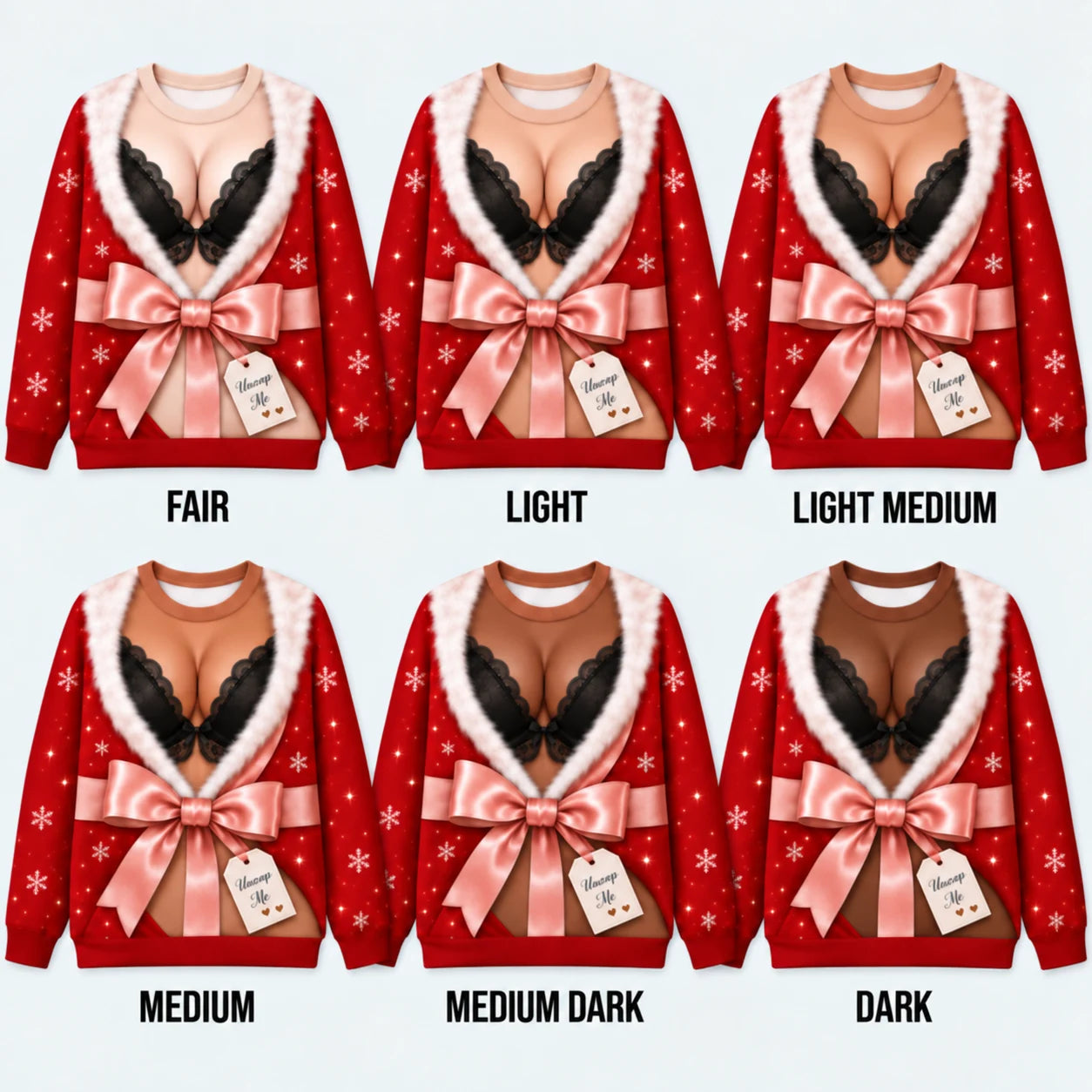 Naughty Couples Ugly Christmas Sweaters - His & Her Set