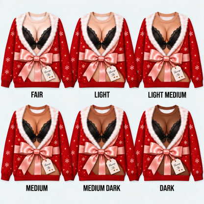 Naughty Couples Ugly Christmas Sweaters - His & Her Set