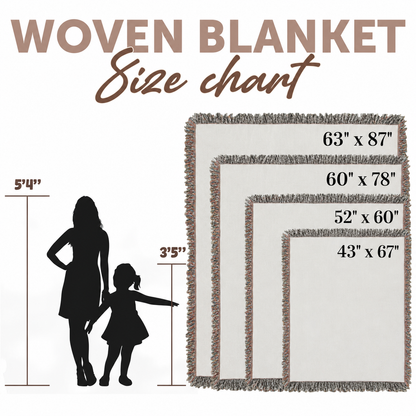 Country Music Woven Blanket - Patchwork Guitar Throw with Pink Floral Design
